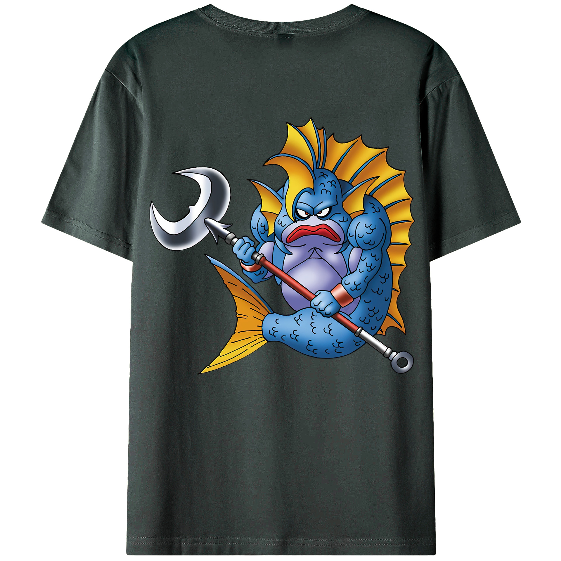 （画像用） ドラゴンクエスト Doragon Kuesuto Dragon Quest 綿100％ メンズ半袖Tシャツ（バックプリント） 通気性